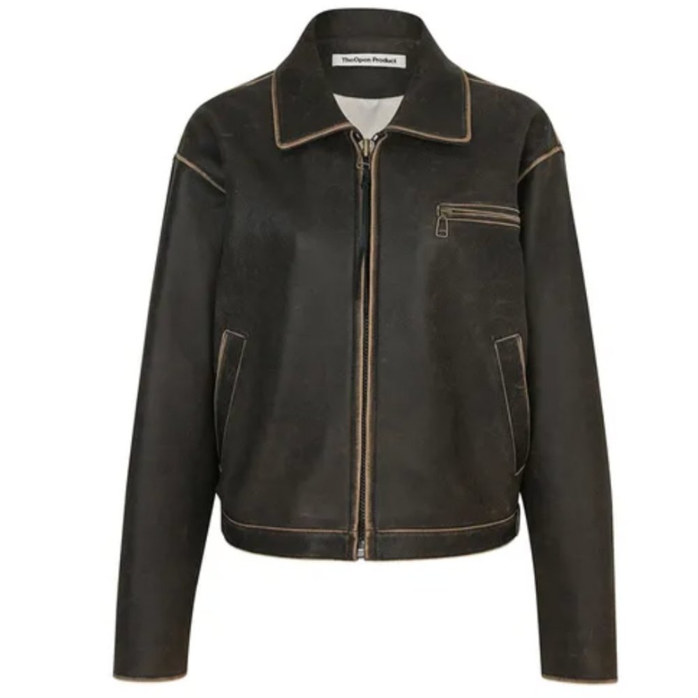 W Concept, TheOpen Product Classic Biker Jacket - Brown